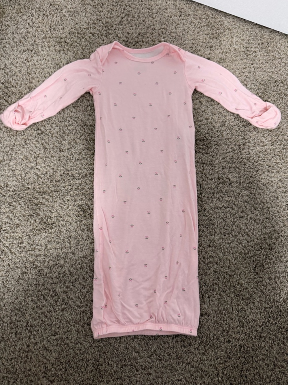 Carter's Light Pink Long Sleeve Baby Sleep Gown with Tiny Print